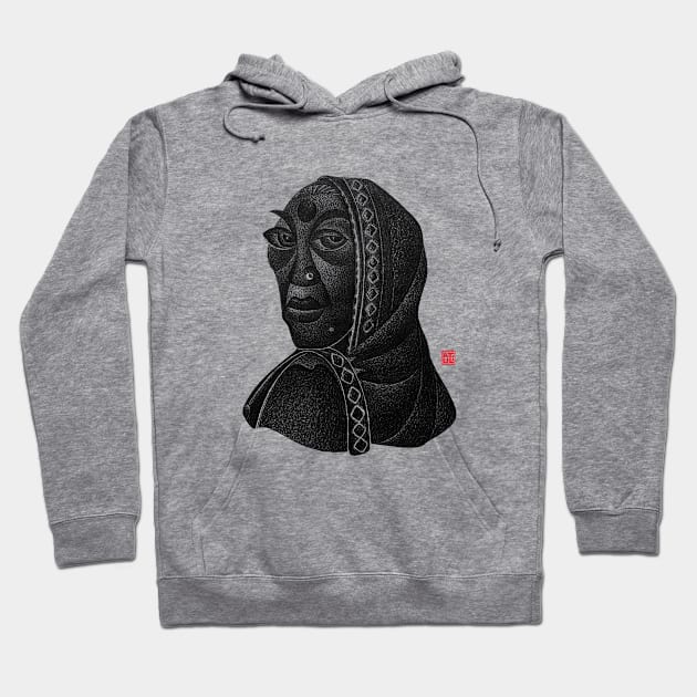 Village Woman Portraitn 2 Hoodie by GeeTee